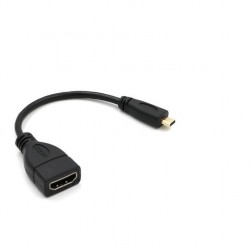 Up Down Right Left Angled Micro HDMI To HDMI Male To Female Adapter Connector 10cm for HDTV Type D