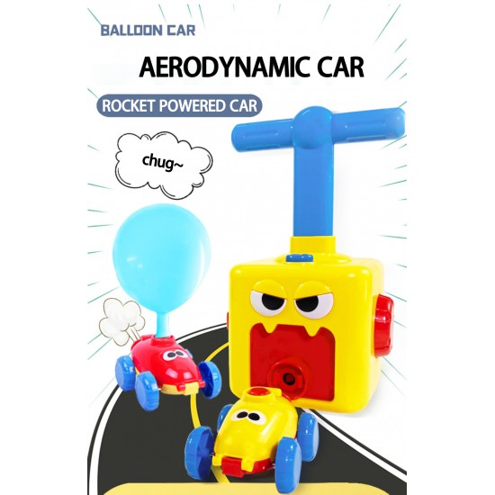 Children's Balloon Powered Launch Car Fun Balloon Toy Launch Tower Inertia Aerodynamic Car Educational Toy Children's Gift