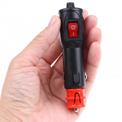 1PCS 12V-24v High Power Male Car Cigarette Lighter Socket Plug Connector with red on/off switch New